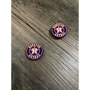 Houston Astros Baseball Team Charm For Crocs Shoe Charms - 2 Pieces